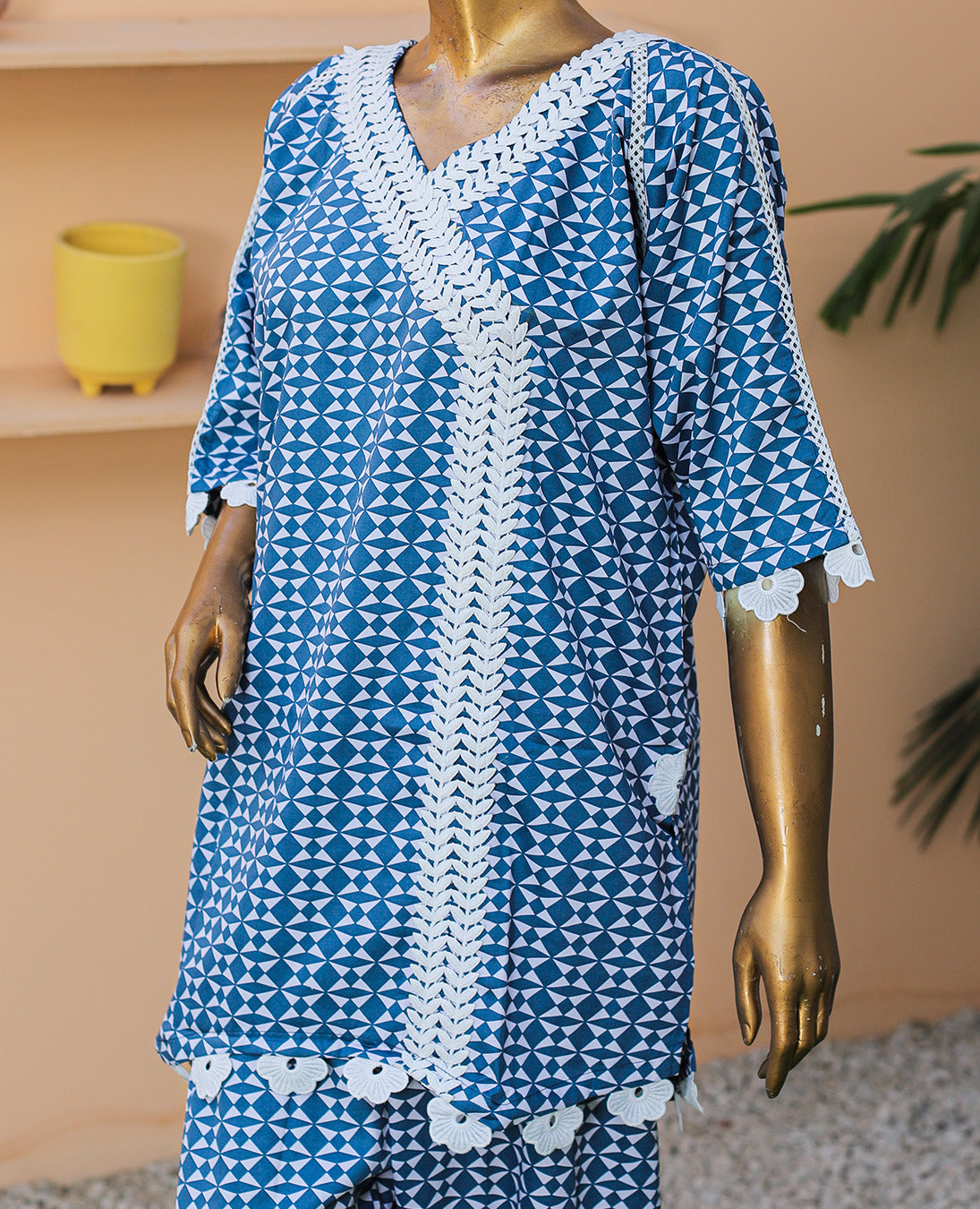 Blue Printed Co-Ord Set (2-Piece)